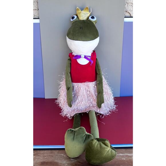 Shelf Sitter. Plush. Debi Lily Green Frog Princess Doll. - Picture 9 of 9